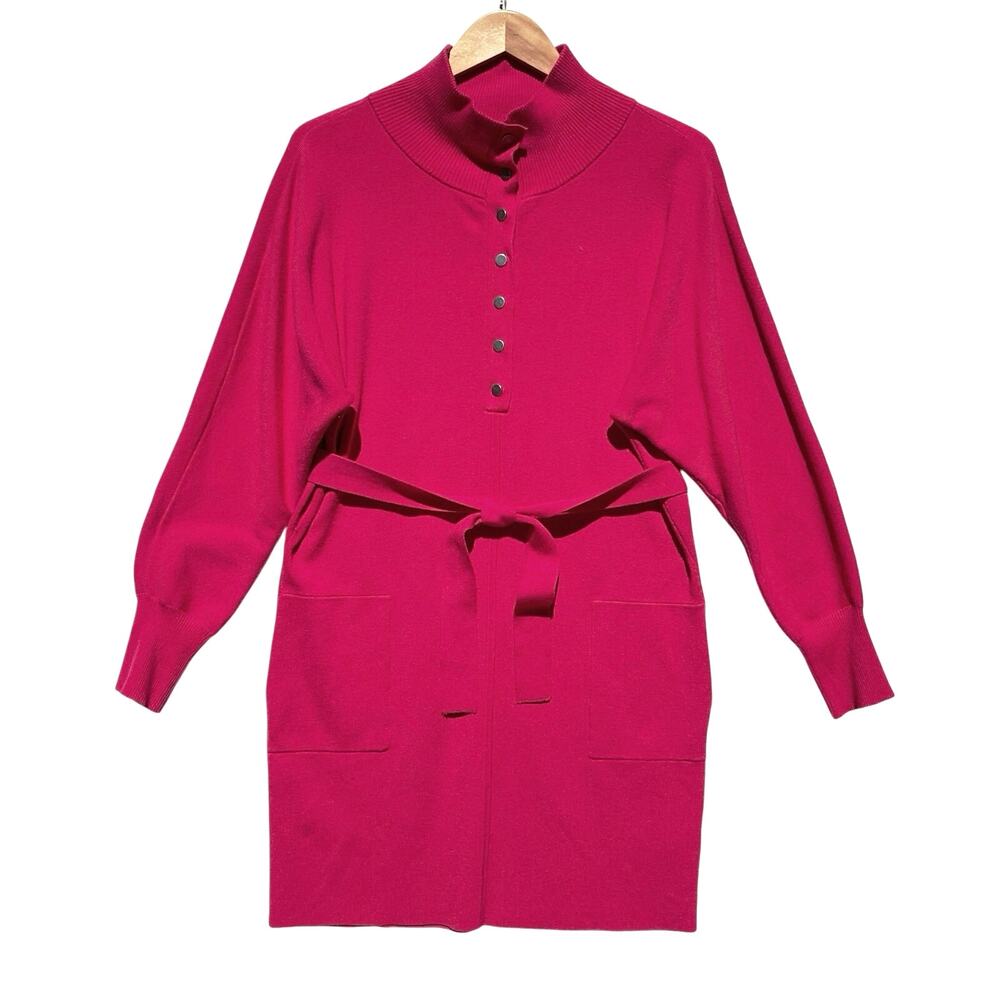 ANTHROPOLOGIE DAILY PRACTICE Women’s Pink Polo Knit Sweater Dress - Picture 3 of 7
